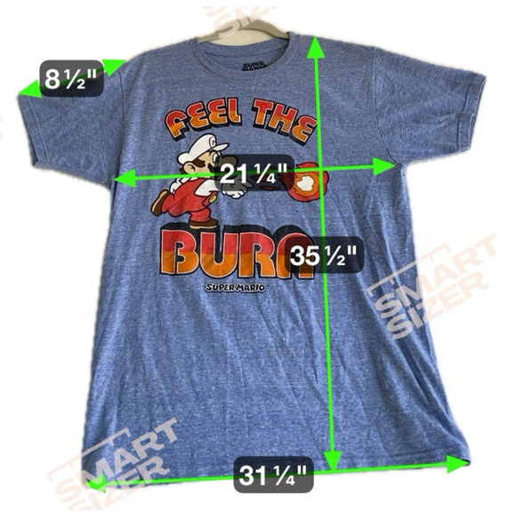 Nintendo Super Mario Fire Mario Feel The Burn T-Shirt Men’s Medium- Pre-Owned - Picture 3 of 5